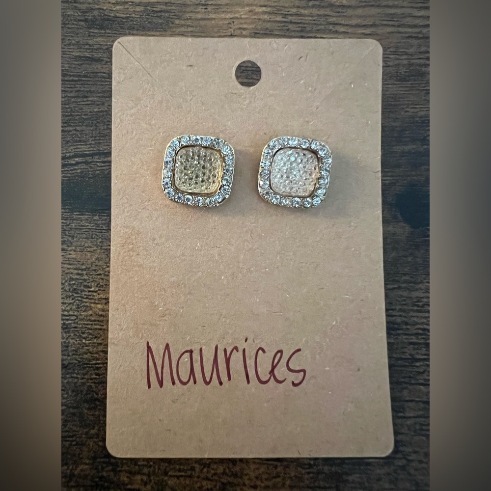 Maurices Gold and Silver Tone Square Earrings
